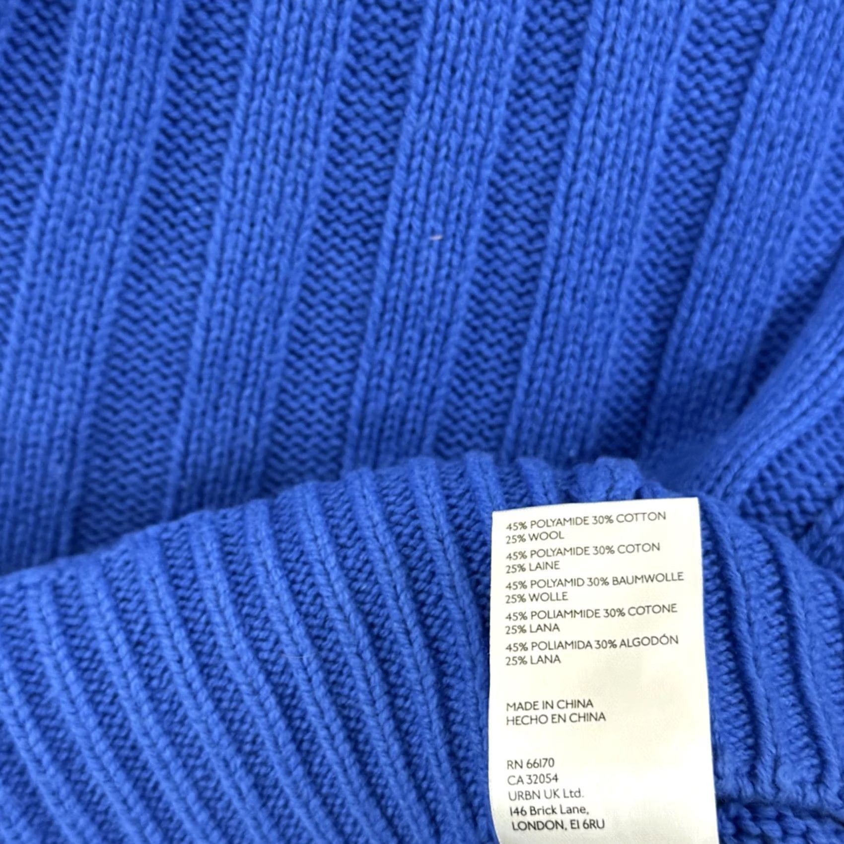 Free People Free People We The Free Rudi Funnel Neck Sweater Womens Large Blue Knit Cropped Size L / US 10 / IT 46 - 7 Thumbnail