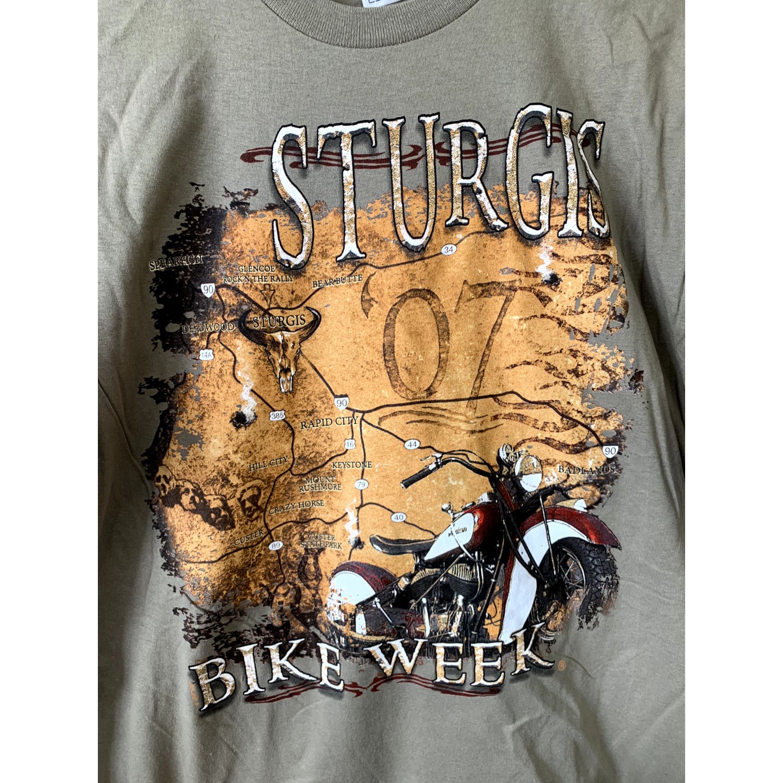 Other NWT 2007 Sturgis Bike Week Motorcycle Biker Graphic Tee Size US L / EU 52-54 / 3 - 2 Thumbnail