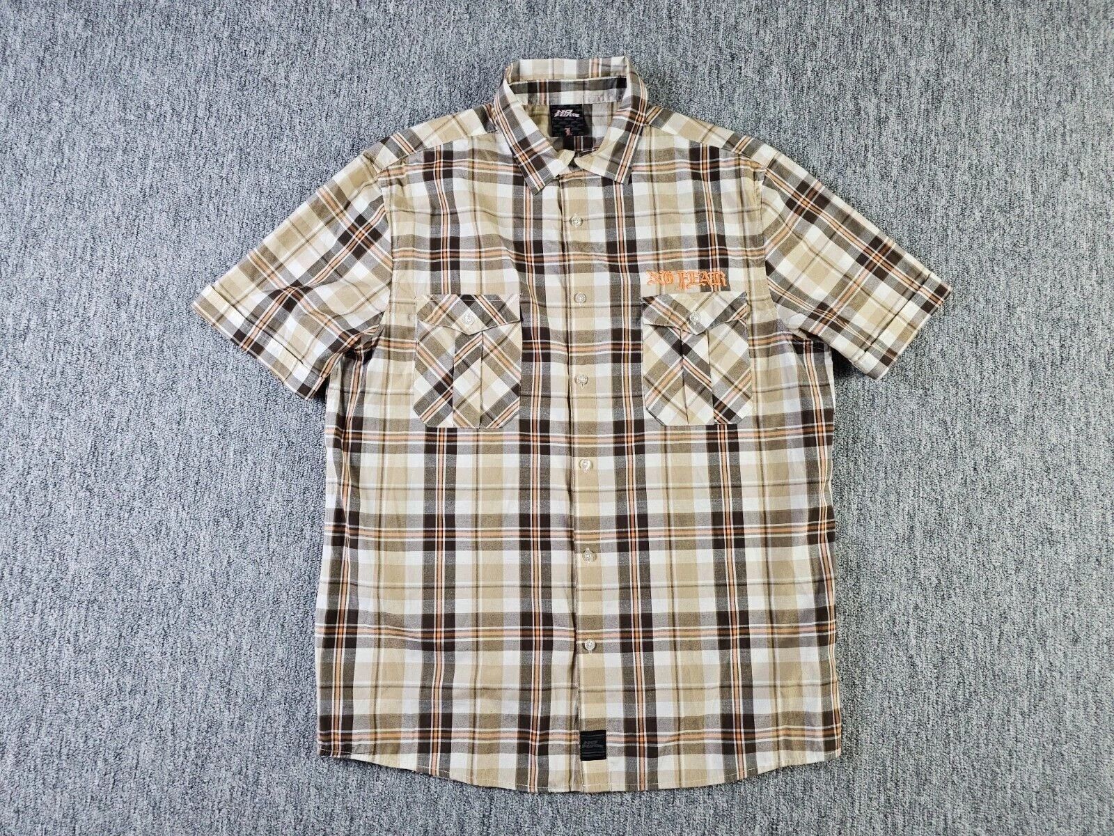 No Fear No Fear Vintage 90s Brown Plaid Flannel Shirt Grunge Men L Size US L / EU 52-54 / 3 - 1 Thumbnail
