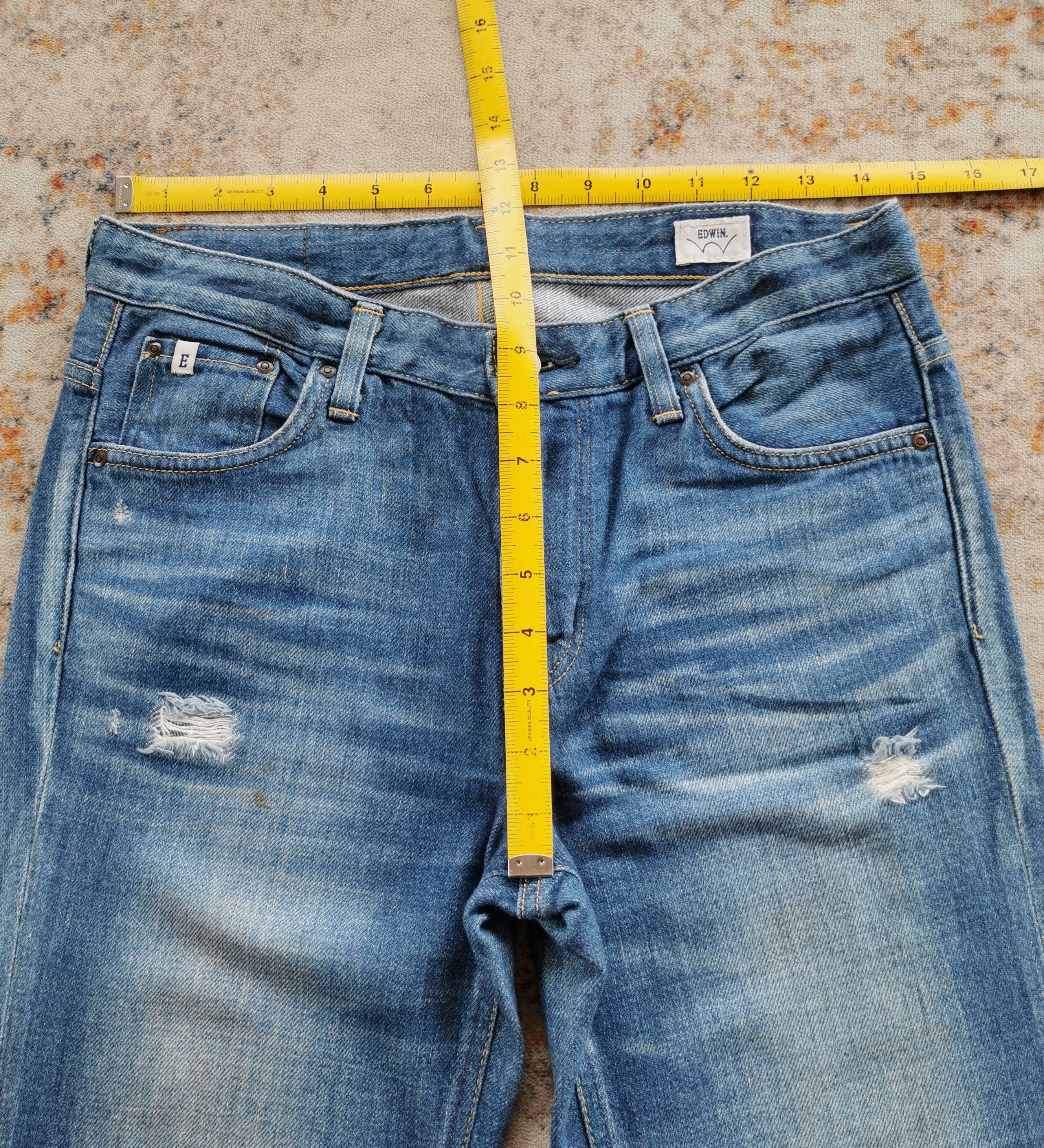 Edwin Edwin Flared Distressed Bootcut Jeans Size US 28 / EU 44 - 9 Thumbnail