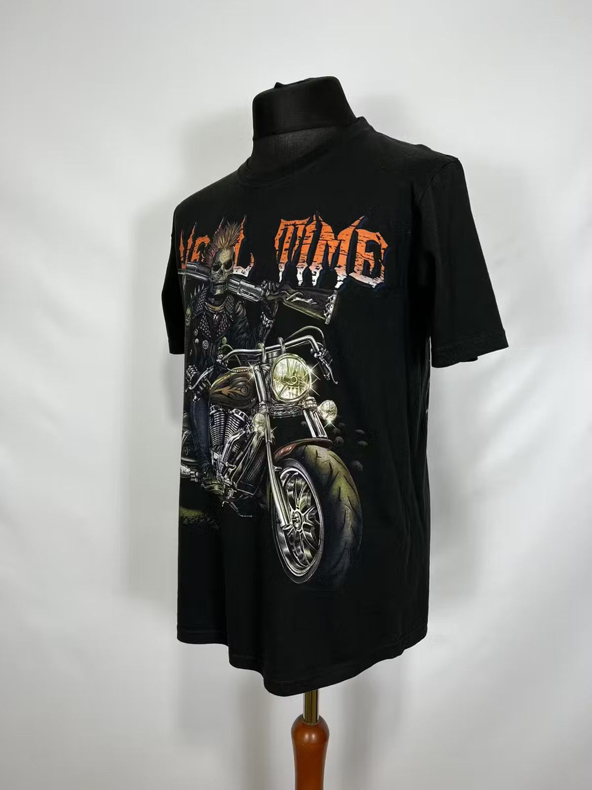 Band Tees × Vintage Vintage Hell time biker tee Size US L / EU 52-54 / 3 - 3 Thumbnail