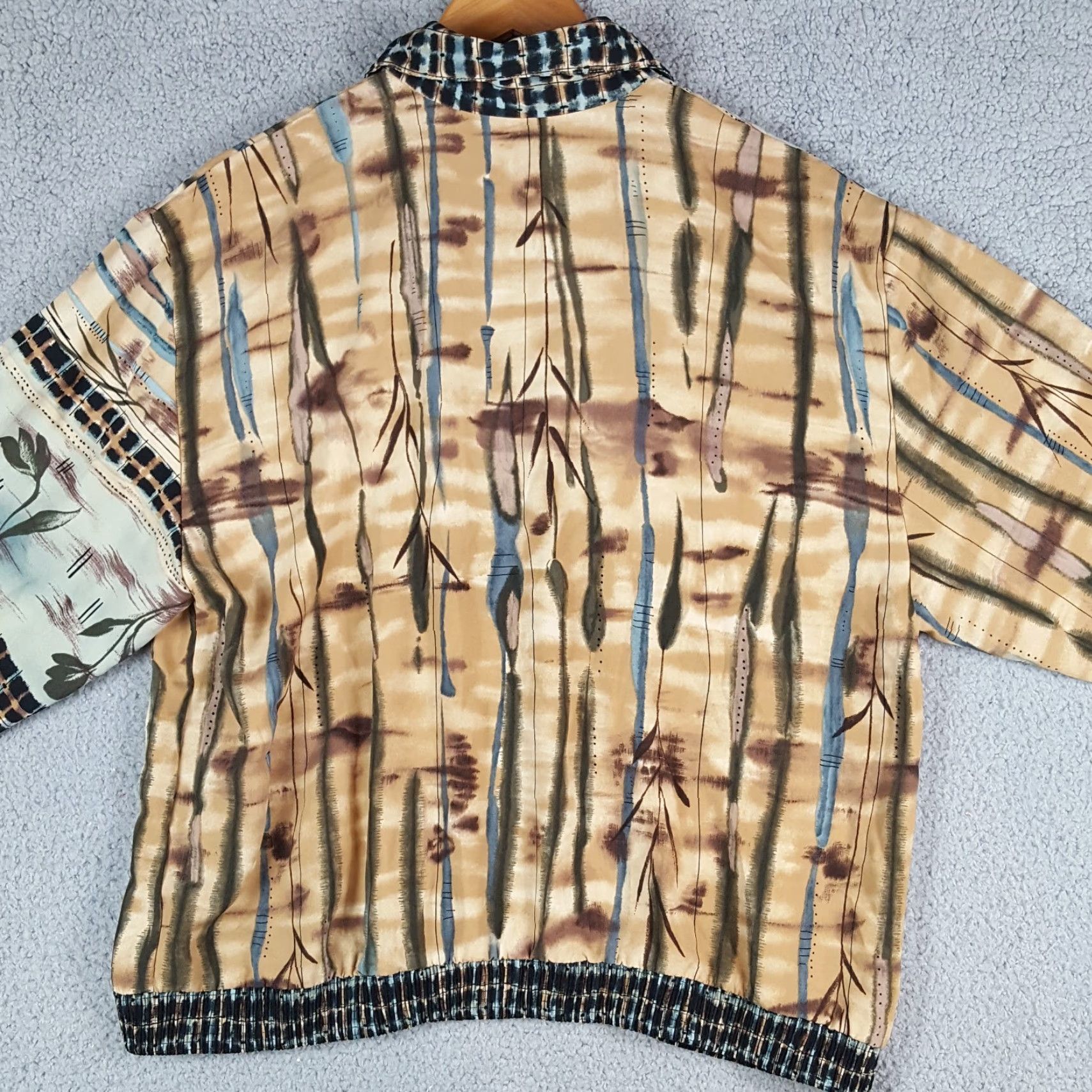 Vintage Vintage 90s Abstract Floral Nature Women's M Lightweight Zip Windbreaker Jacket Size M / US 6-8 / IT 42-44 - 5 Thumbnail