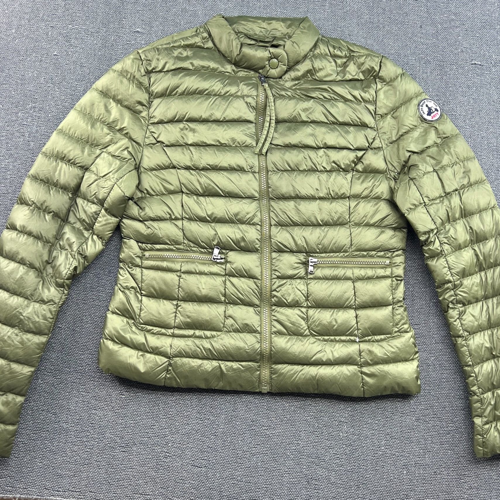 Vintage JOTT Just Over The Top Down Puffer Jacket Womens Medium Olive Green Julie Jacket Size M / US 6-8 / IT 42-44 - 2 Thumbnail