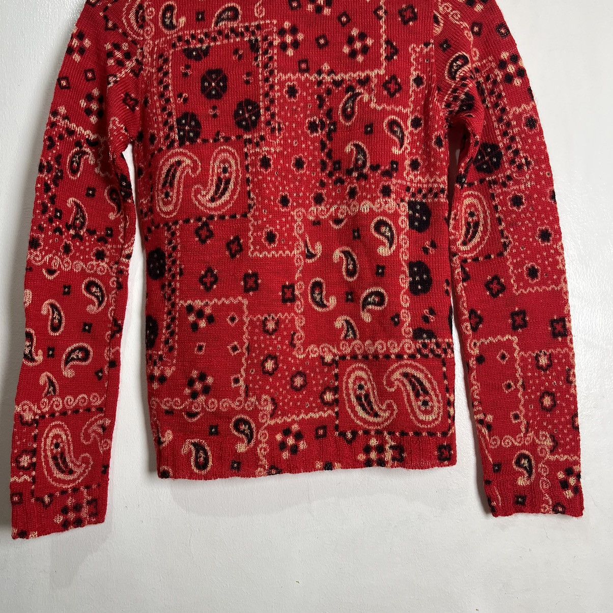 Hysteric Glamour 90's Hysteric Glamour Paisley Cardigan Knitted Sweater Size ONE SIZE - 14 Thumbnail