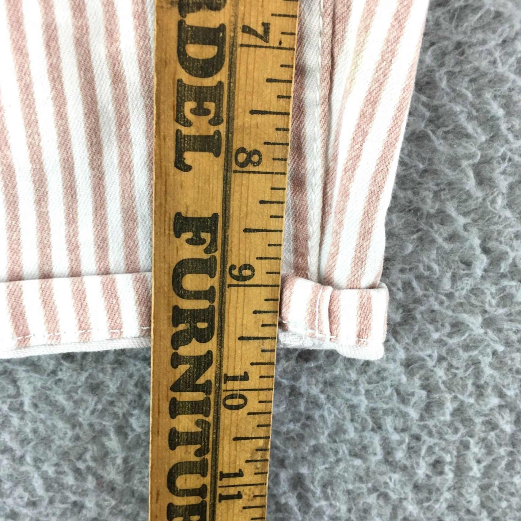 Vintage Seven7 Bermuda Shorts Womens 10 Pink White Plaid Mid Rise Casual Zip Size 32" / US 10 / IT 46 - 7 Thumbnail