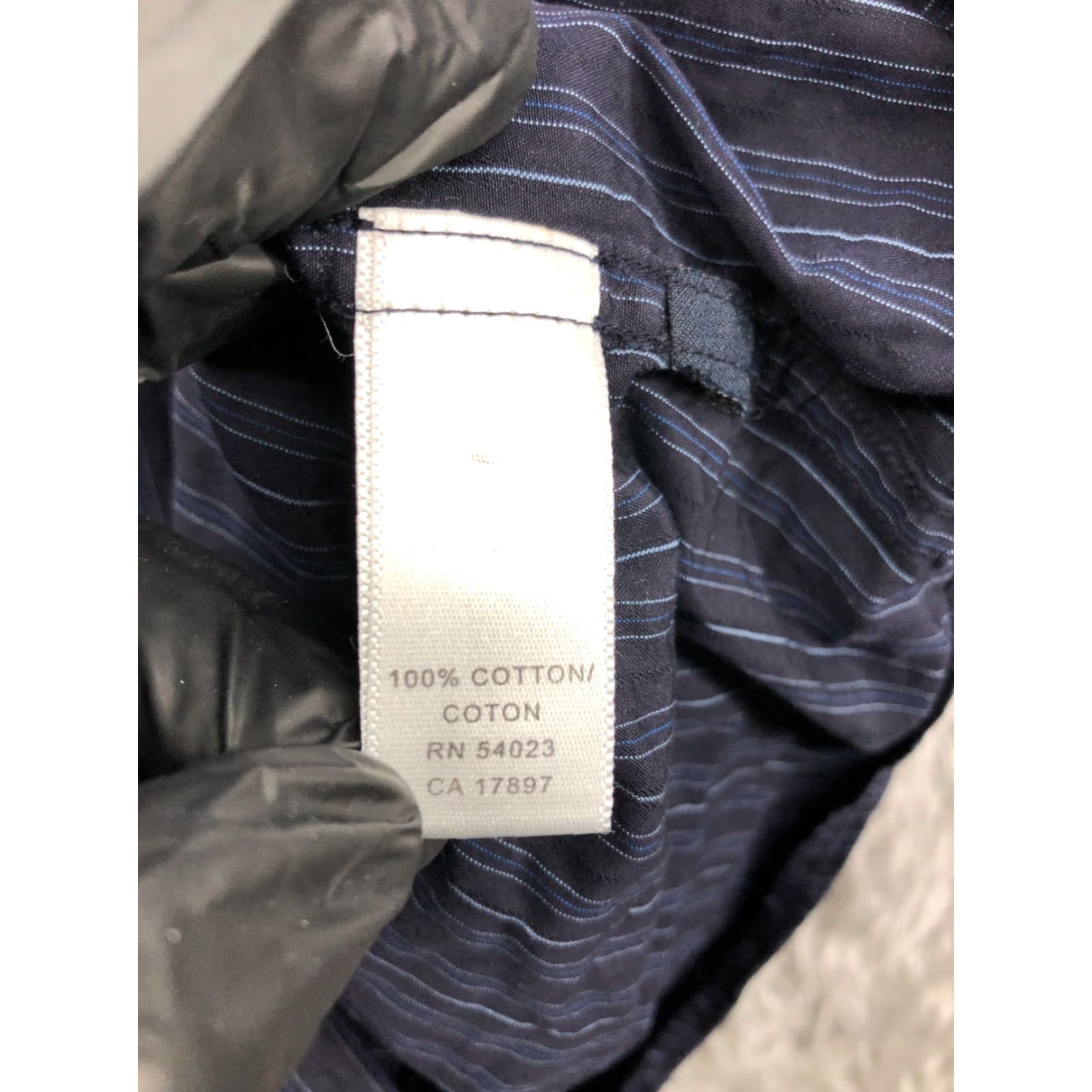 Banana Republic Banana Republic Shirt M Mens Long Sleeve Spread Collar Striped Blue Black Button-Up Casual Practical All Seasons Size US M / EU 48-50 / 2 - 7 Thumbnail