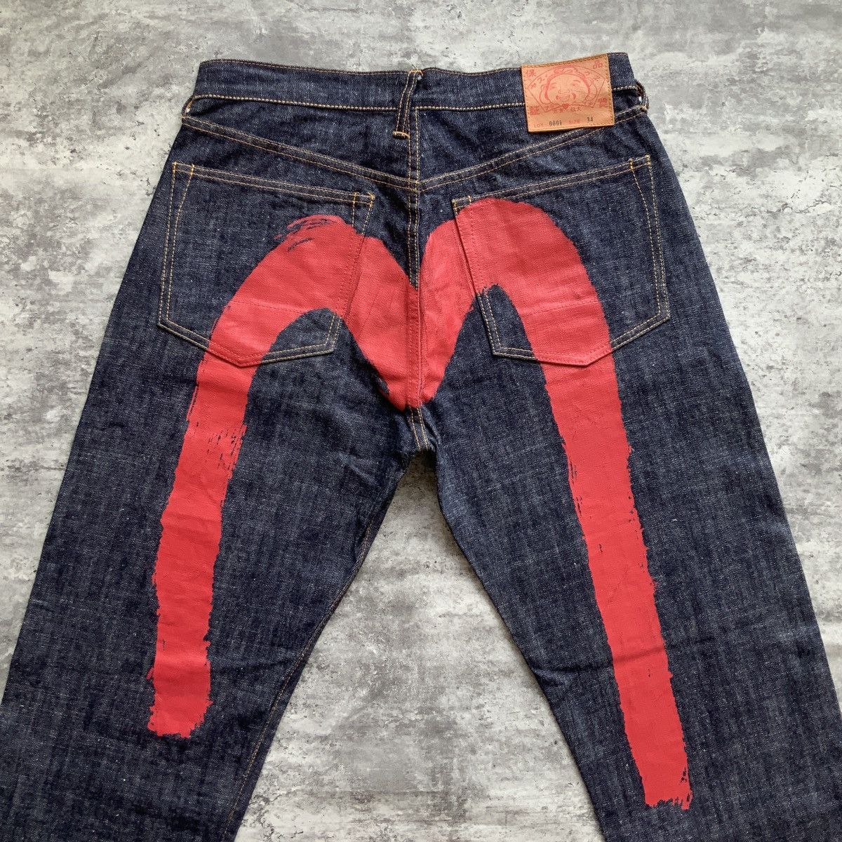 Evisu Evisu Brushstrokes Daicock Raw Denim Jeans Size US 34 / EU 50 - 3 Thumbnail