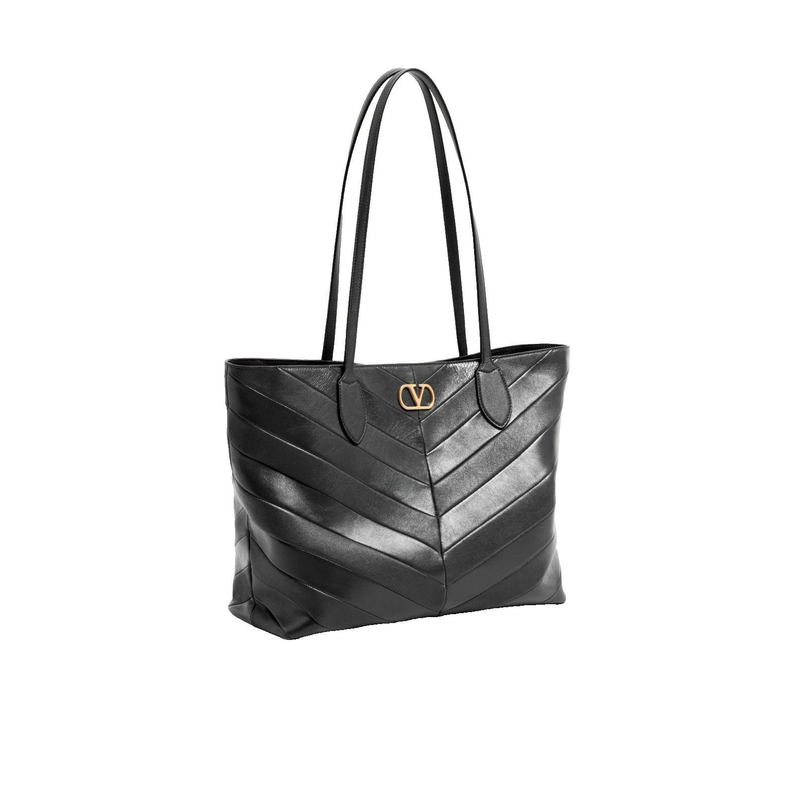 Valentino VALENTINO GARAVANI Black Leather Shopper Bag New & Authentic Size ONE SIZE - 1 Thumbnail