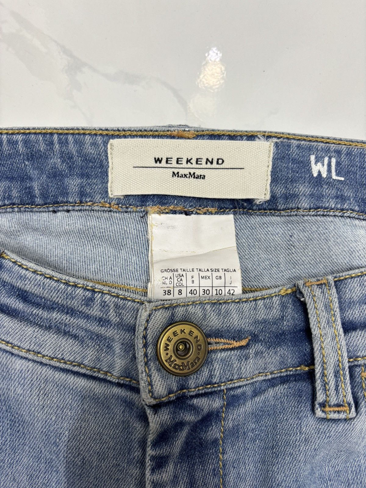Max Mara MAX MARA WEEKEND DISTRESSED DENIM JEANS Size 30" / US 8 / IT 44 - 9 Thumbnail
