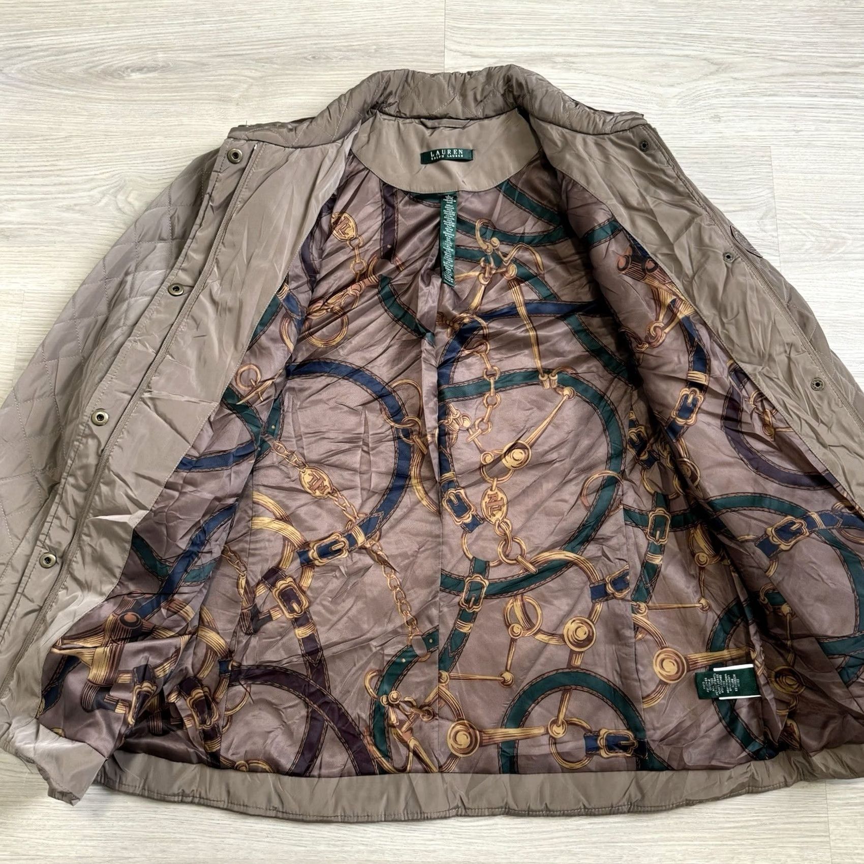 Ralph Lauren Ralph Lauren Diamond Quilted Jacket Faux Leather Trim Brown Size Women’s L Jacket Women Brown Quilted MDL Fashion Size L / US 10 / IT 46 - 5 Thumbnail