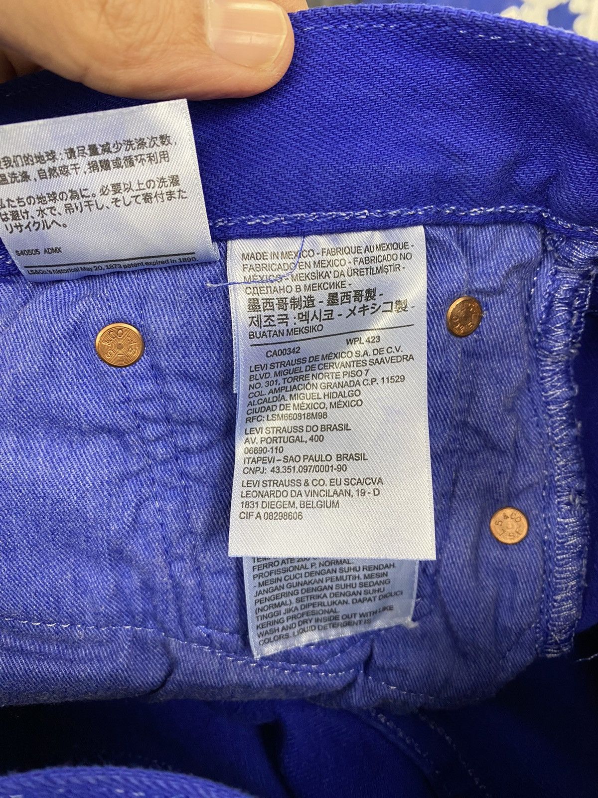 (B).Stroy × DENIM TEARS × Levi's Denim Tears x Levi’s x Bstroy jeans blue pink size 30 Size US 30 / EU 46 - 7 Thumbnail