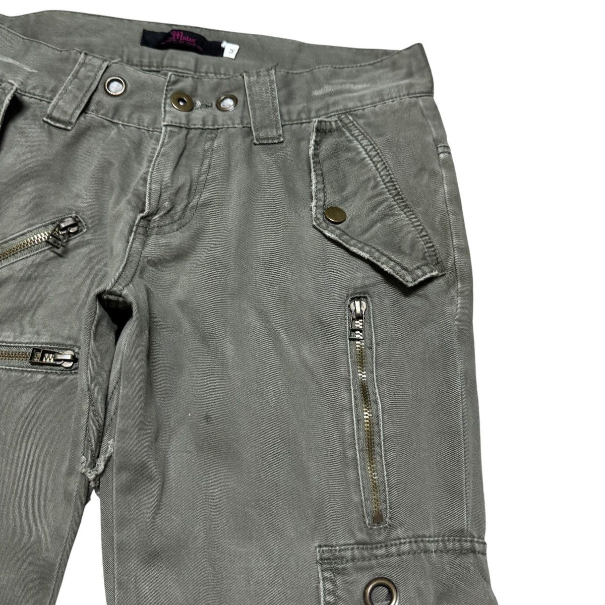 Japanese Brand Midas Machiavel Military Zipper Cargo Pants Low Rise Size US 29 - 5 Thumbnail