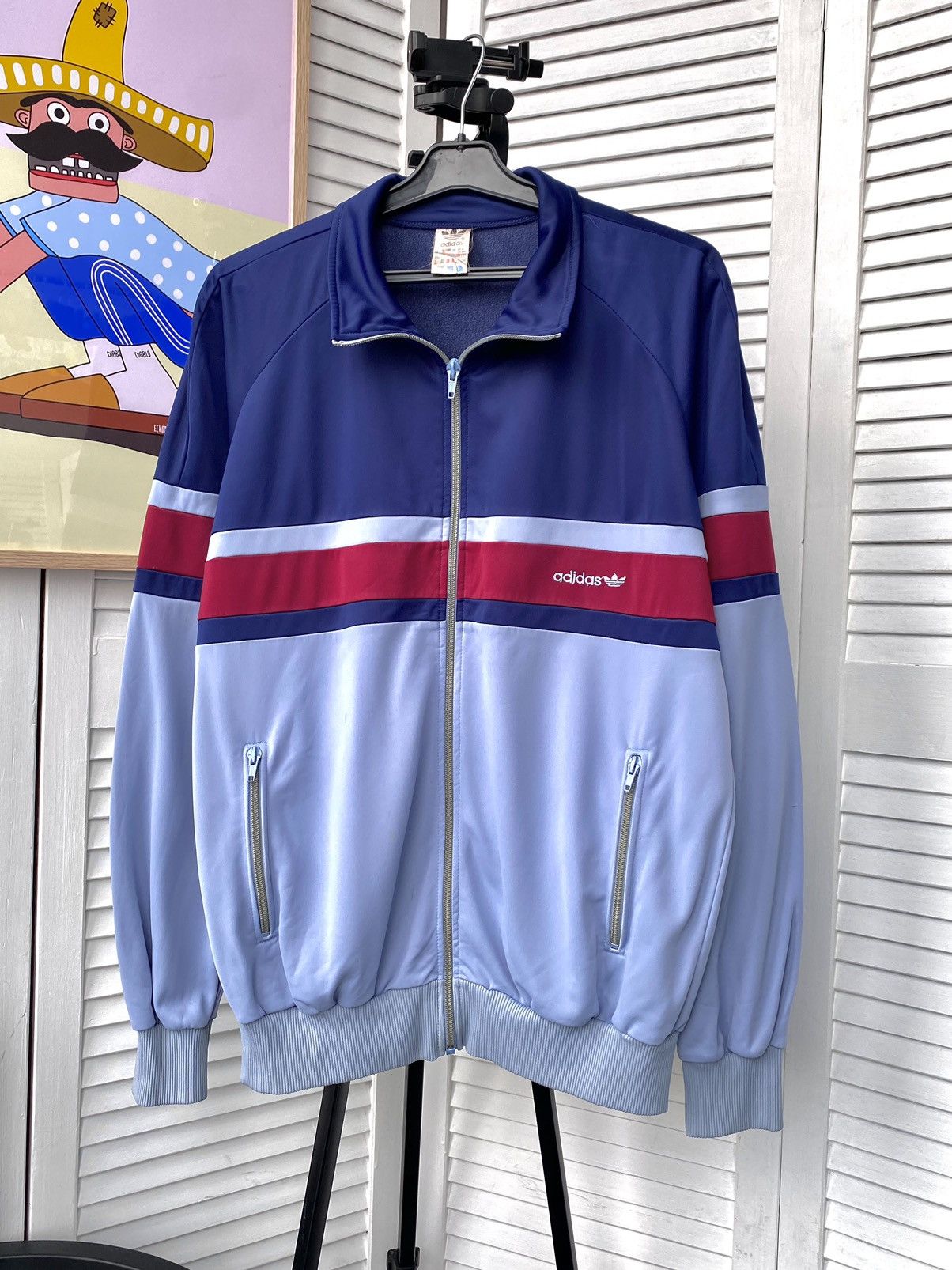 Adidas × Vintage Vintage Adidas Ventex Track Retro Jacket 90s West Germany Size US M / EU 48-50 / 2 - 1 Thumbnail