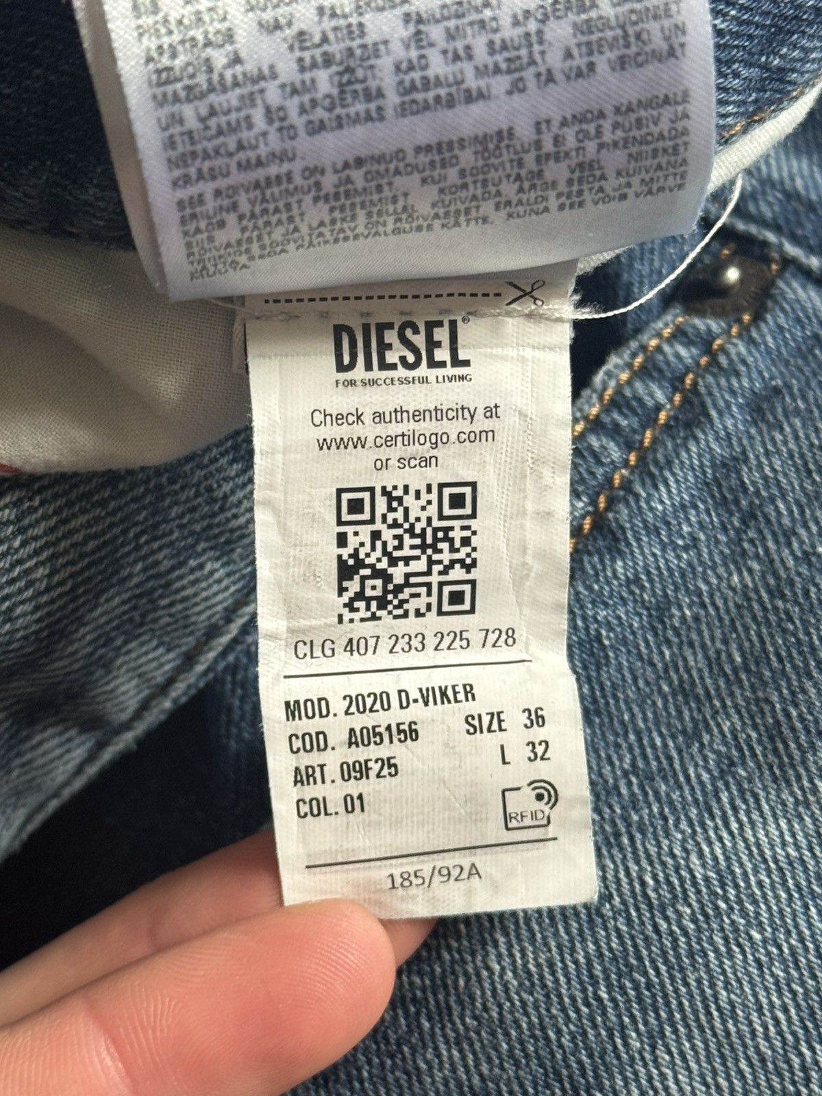 Other Diesel 36/32 2020 D-Viker baggy denim trouser Jean pant Y2K Size US 36 / EU 52 - 12 Thumbnail
