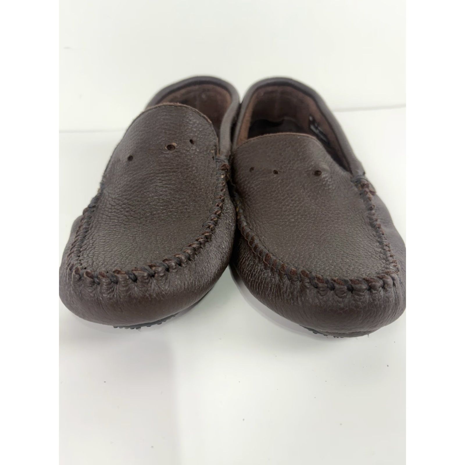 Minnetonka Minnetonka Moccasins Men's Casual Slip On Leather Shoes Size 12 Brown Outdoor Nature Size US 12 / EU 45 - 3 Thumbnail