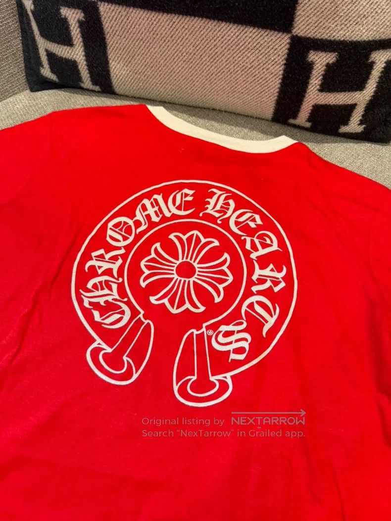 Chrome Hearts CHROME HEARTS Size M Red horseshoe printed short sleeve T-s Size US M / EU 48-50 / 2 - 5 Thumbnail