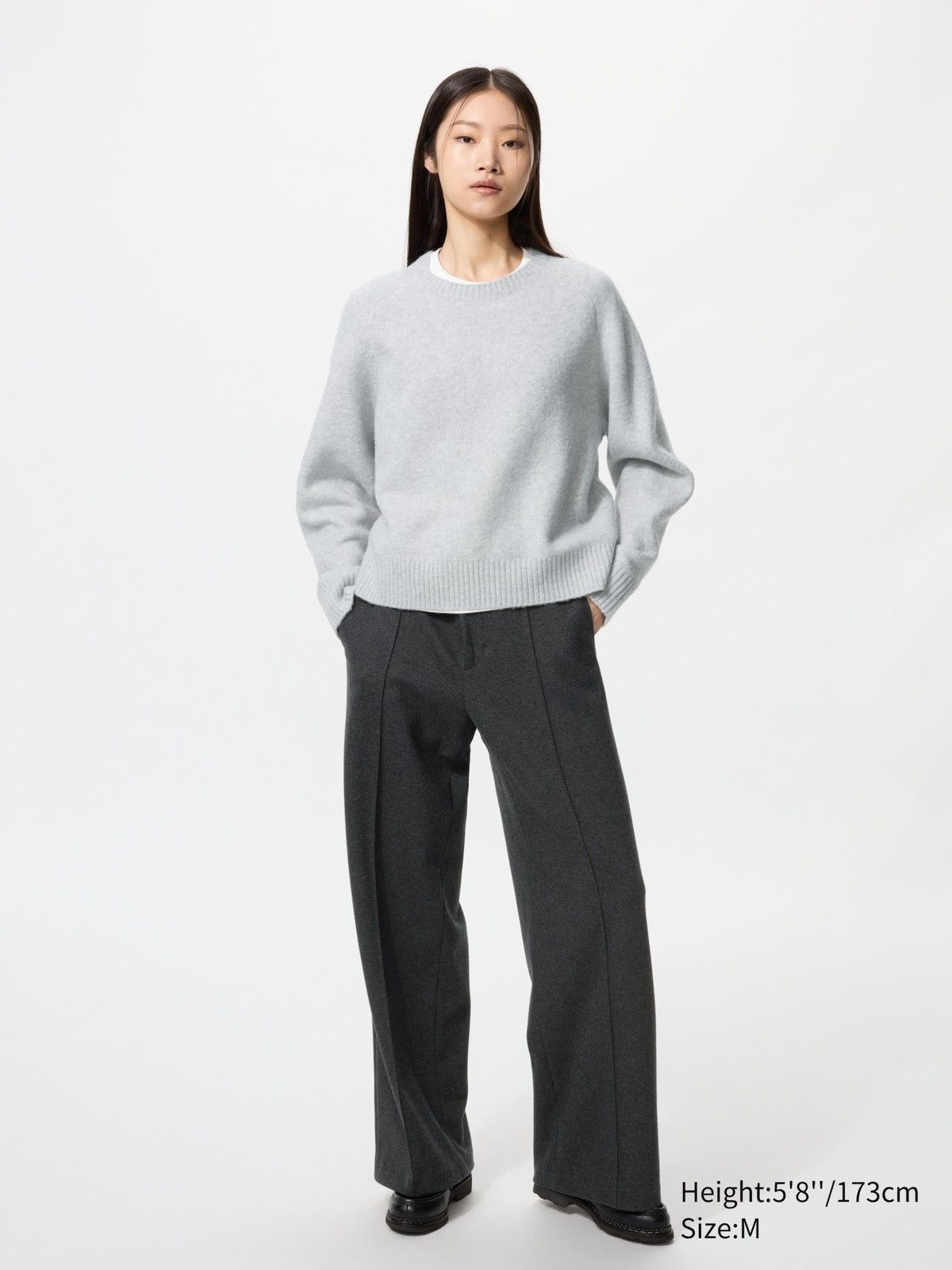 Uniqlo Uniqlo souffle yarn light grey crew neck sweater Size S / US 4 / IT 40 - 3 Thumbnail