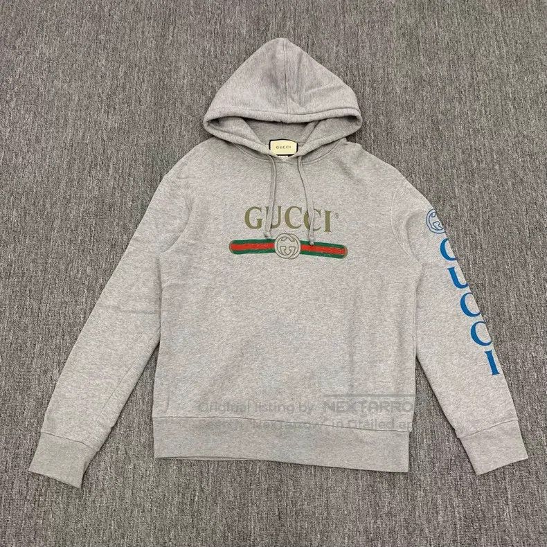 Gucci Gucci Grey slogan hoodie sweatshirt Size US M / EU 48-50 / 2 - 1 Thumbnail