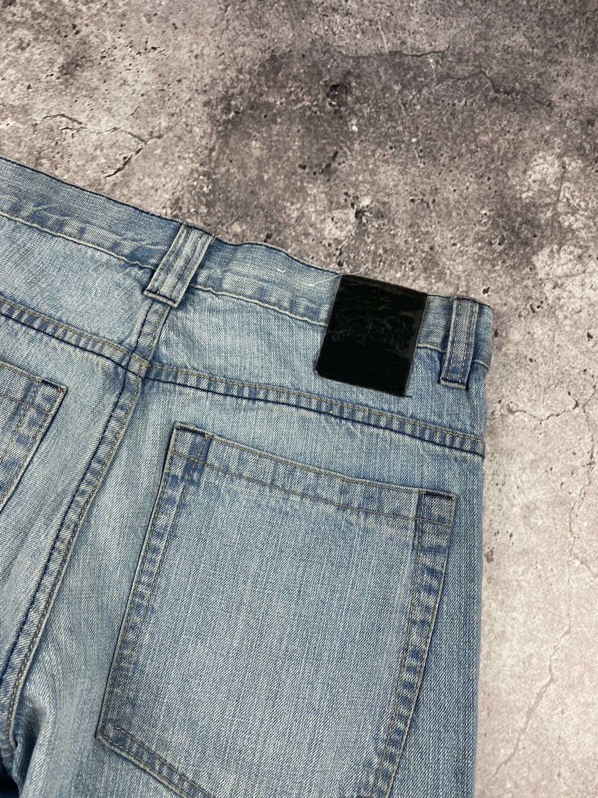 Japanese Brand × No Fear CRAZY No Fear Distressed Vintage Y2K Baggy Rare Jeans Size US 30 / EU 46 - 7 Thumbnail