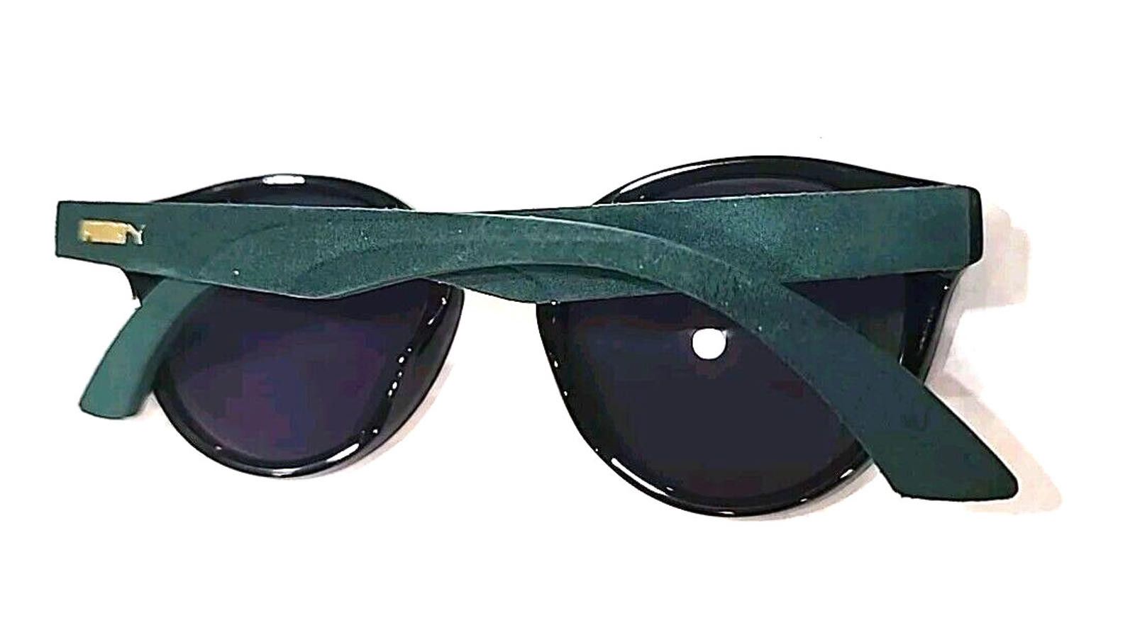 Puma Puma PU0103S 005 Black Leather Sunglasses 49-21 140 New Size ONE SIZE - 4 Thumbnail