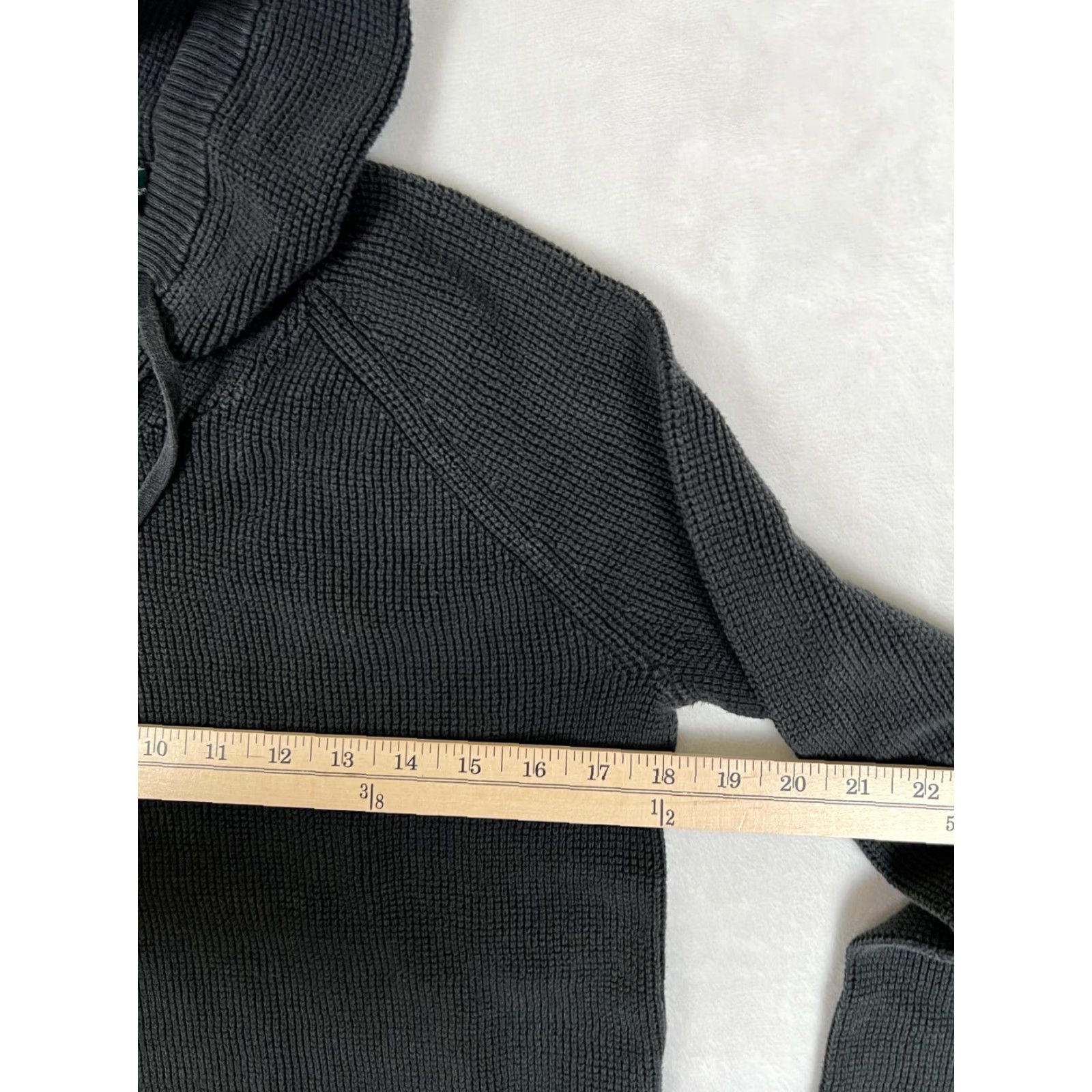 Ralph Lauren Lauren Ralph Lauren Sweater Womens Medium Gray Hooded Knit Raglan Logo Pullover Size M / US 6-8 / IT 42-44 - 6 Thumbnail