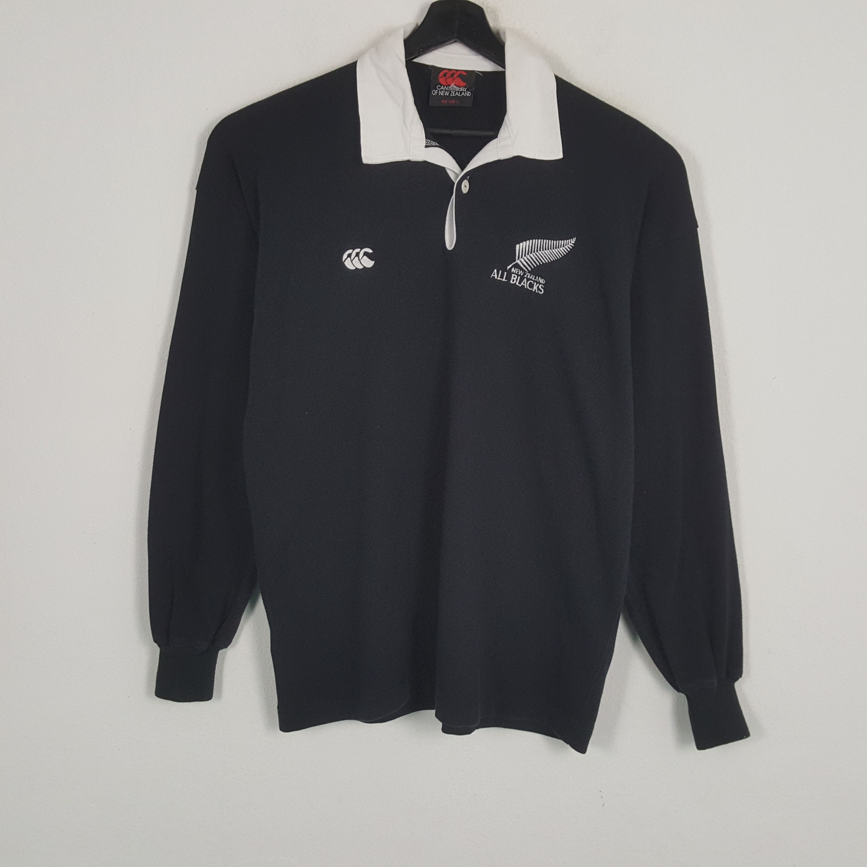 All Blacks × Canterbury of New Zealand × Vintage CANTERBURRY OF NEW ZEALAND All Blacks Long Sleeve Polos Size US L / EU 52-54 / 3 - 1 Thumbnail