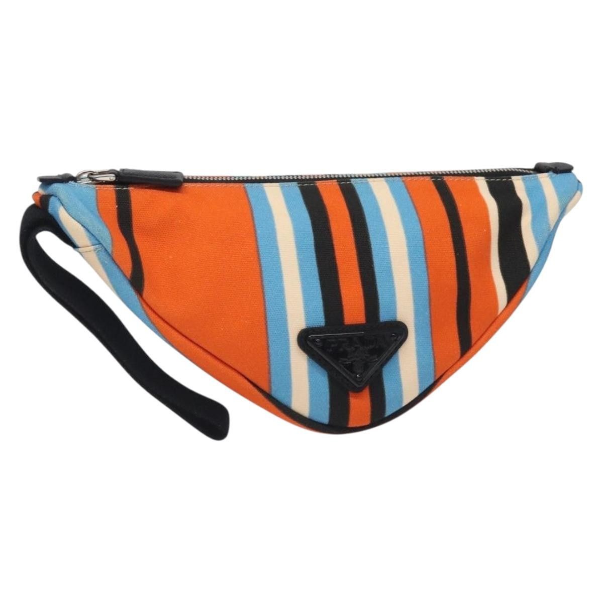 Prada Prada Triangle Logo Wristlet Pouch Canvas Size ONE SIZE - 1 Thumbnail
