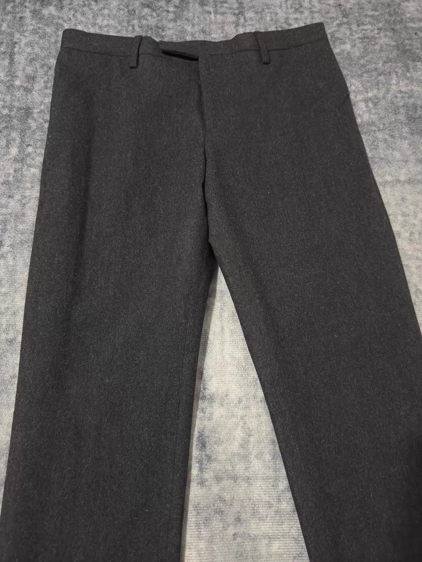 Saint Laurent Paris SLP 15FW Black/Gray Straight Wool Trousers 46 Size US 30 / EU 46 - 3 Thumbnail