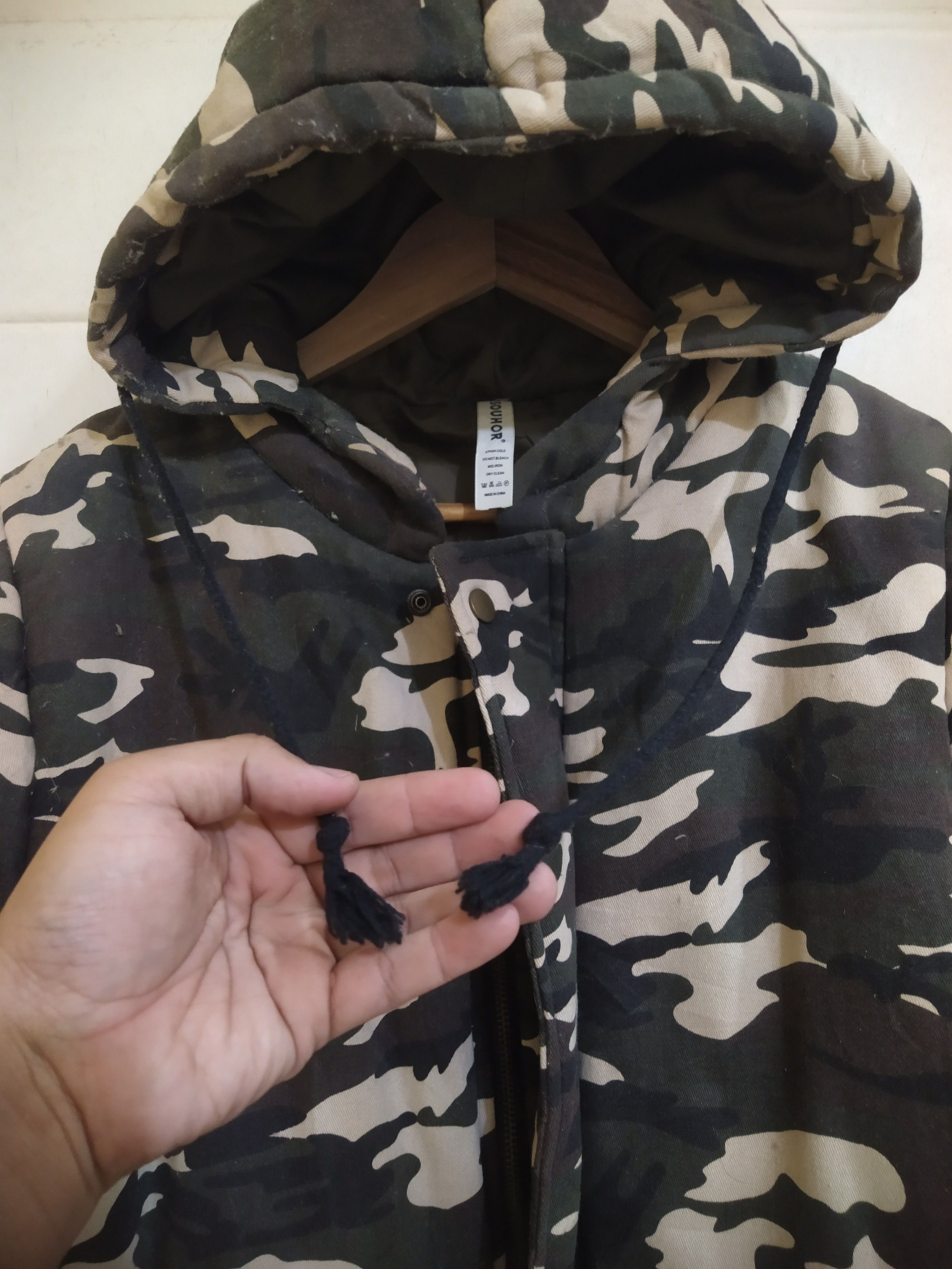 Japanese Brand Bisouhor Camo Padded Hooded Jacket Size US L / EU 52-54 / 3 - 9 Thumbnail