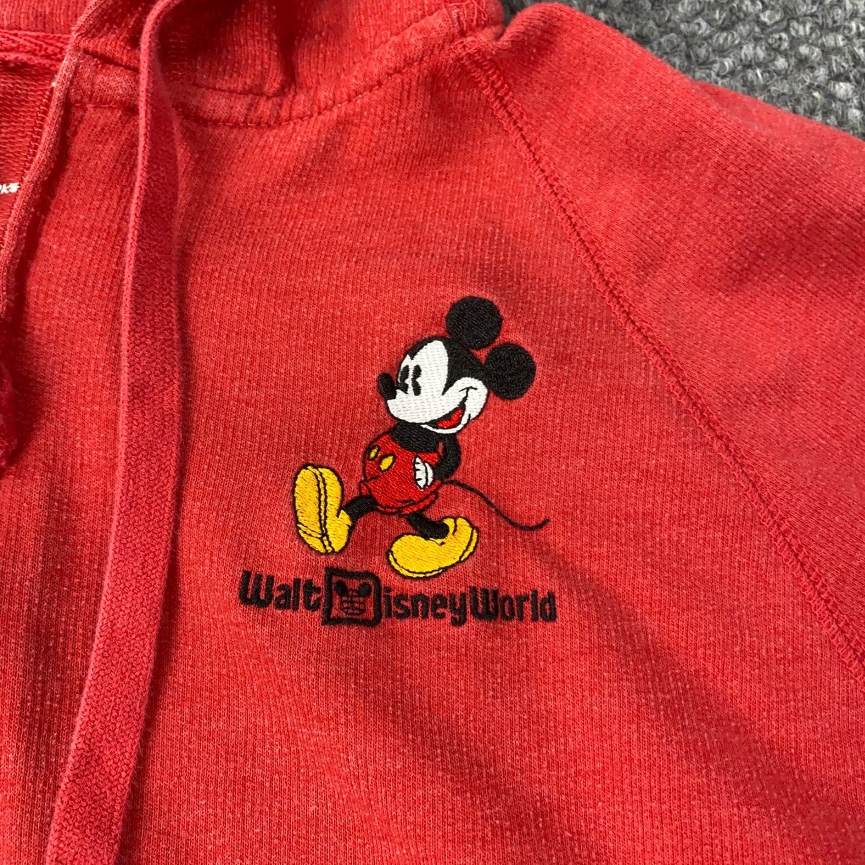 Disney VINTAGE Walt Disney Parks Mickey Mouse Zip Up Hoodie Sweatshirt Womens Large Red Size L / US 10 / IT 46 - 2 Thumbnail