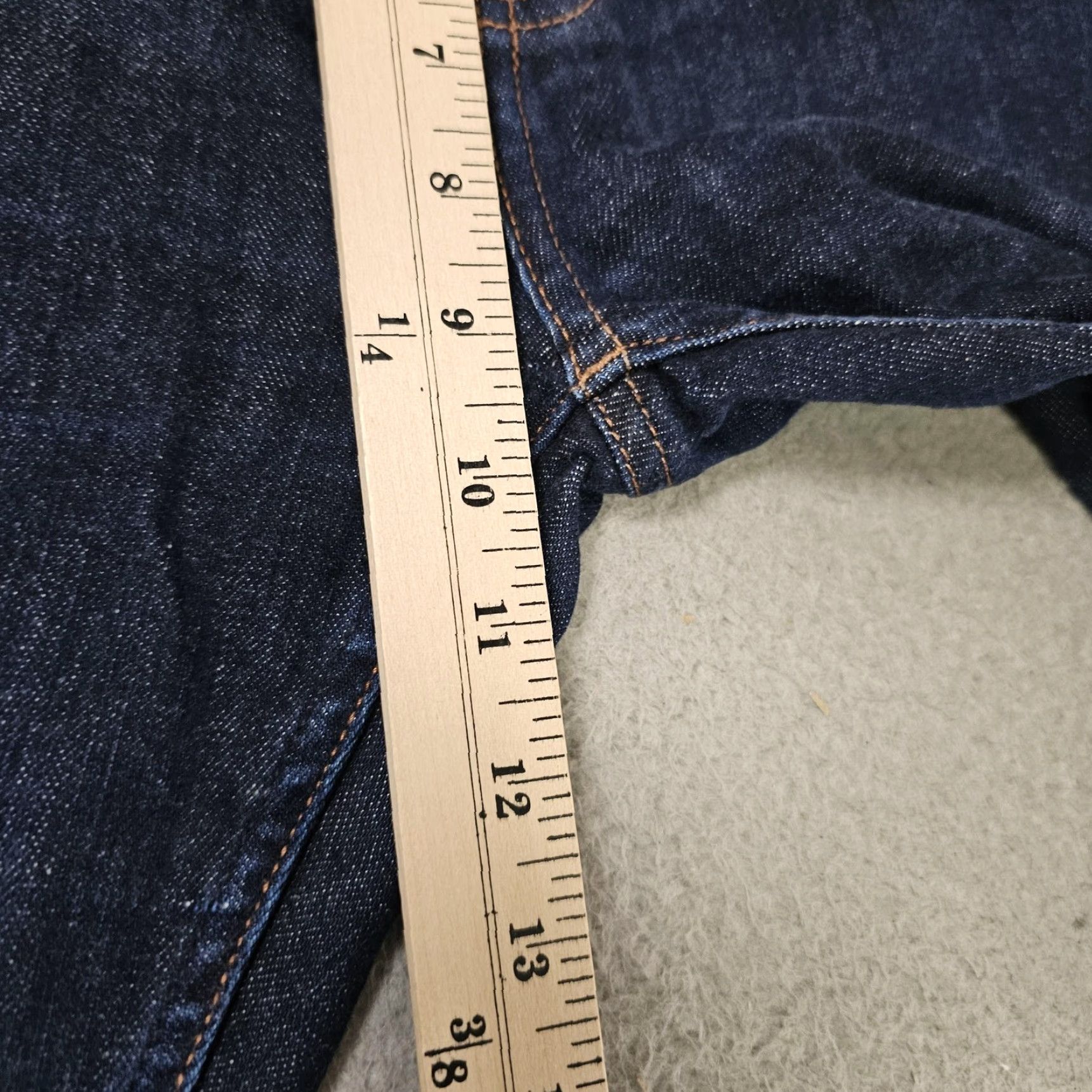 The Unbranded Brand UB422 Jeans Mens 32x30 Tight Fit 11oz Selvedge Raw Blue The Unbranded Brand Jeans Slim 5-Pocket Button Fly Denim Outdoors Mens Size US 32 / EU 48 - 3 Thumbnail