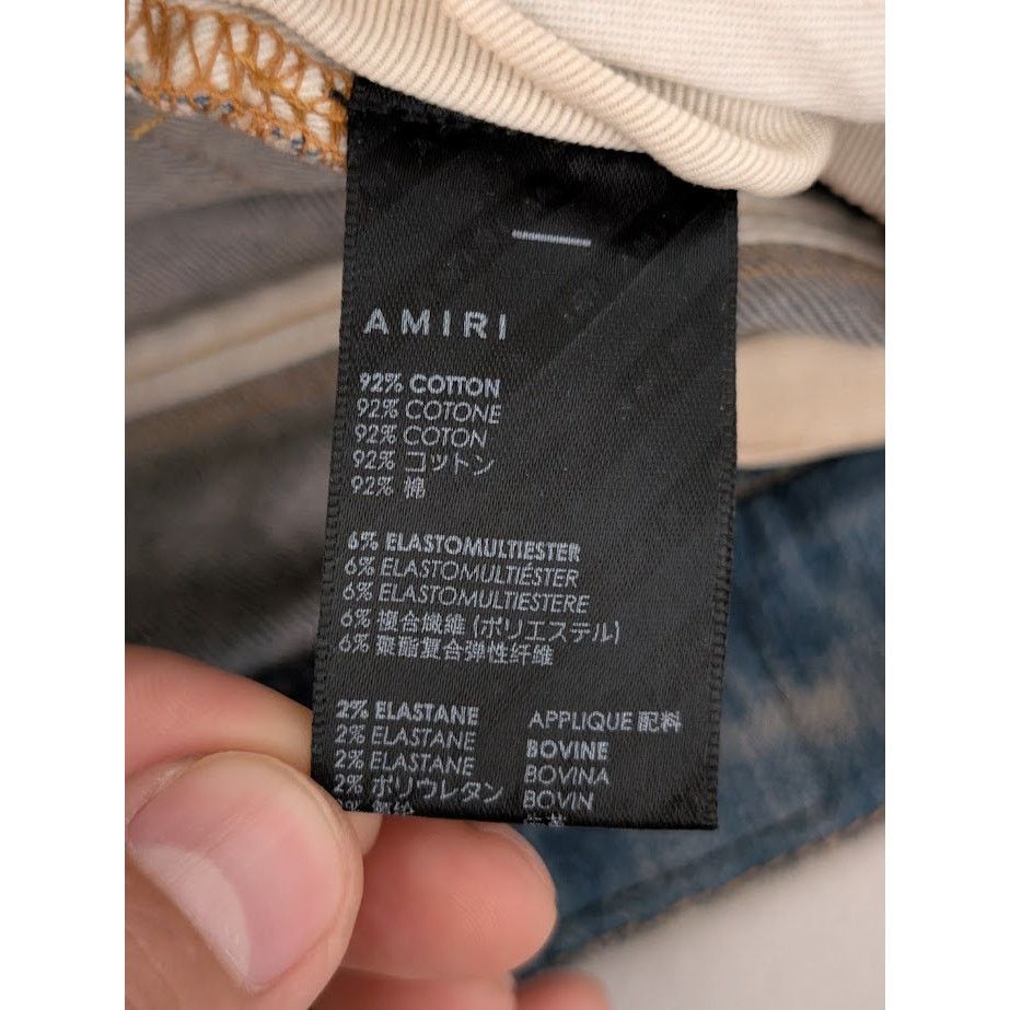Amiri o1rshd1 Q:2 / Denim Repair Thrasher Jeans in Clay Indigo Size US 32 / EU 48 - 20 Thumbnail