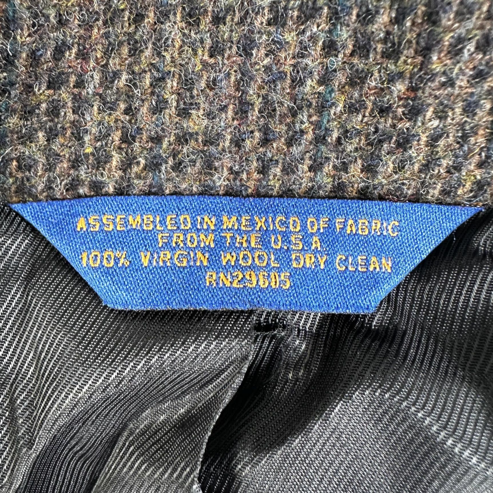 Pendleton Pendleton Sport Coat Mens 44 Long Brown Wool Tweed Check Elbow Patch Two-Button Notch Front Jacket Coat Blazer Business Casual Size 44R - 2 Thumbnail