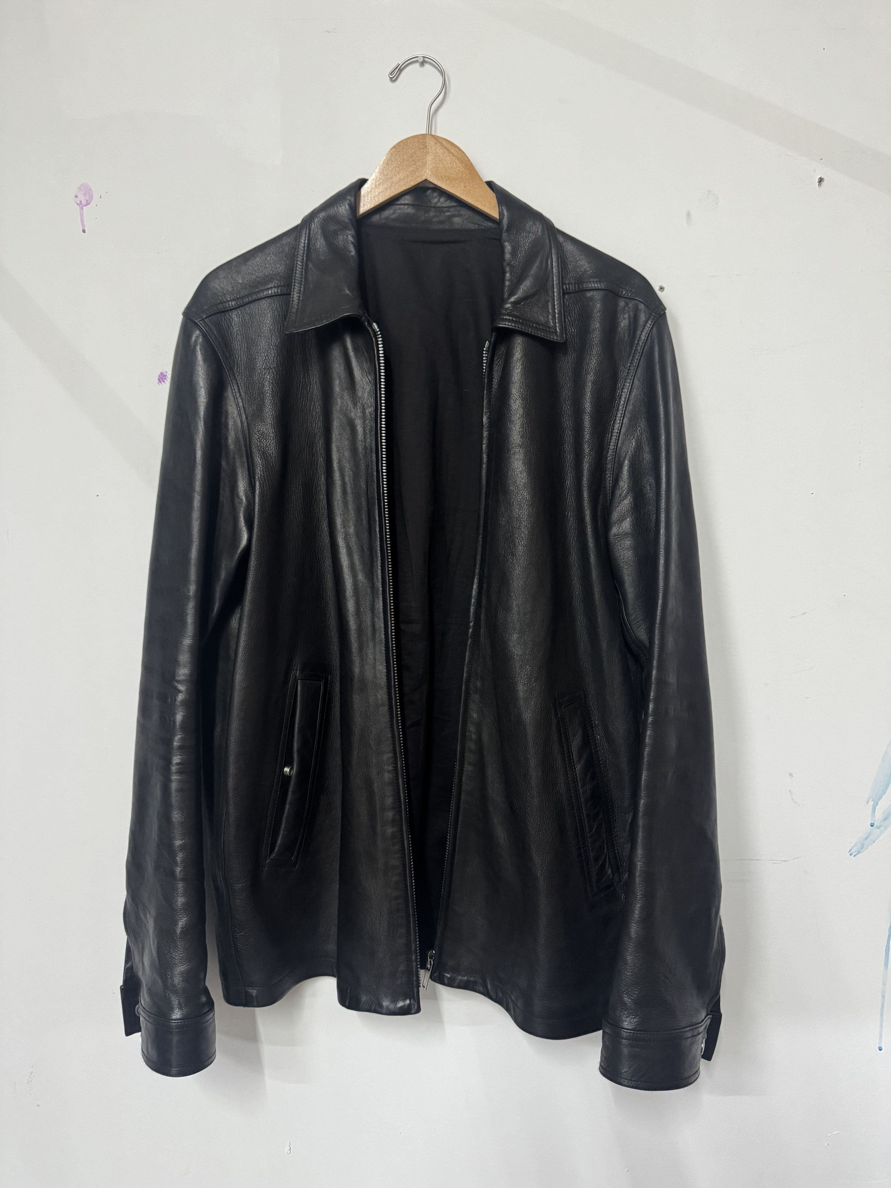 Rick Owens Rick Owens FW03 Brad Black Leather Zip Jacket – SOPU SYS 23 Size US S / EU 44-46 / 1 - 16 Thumbnail