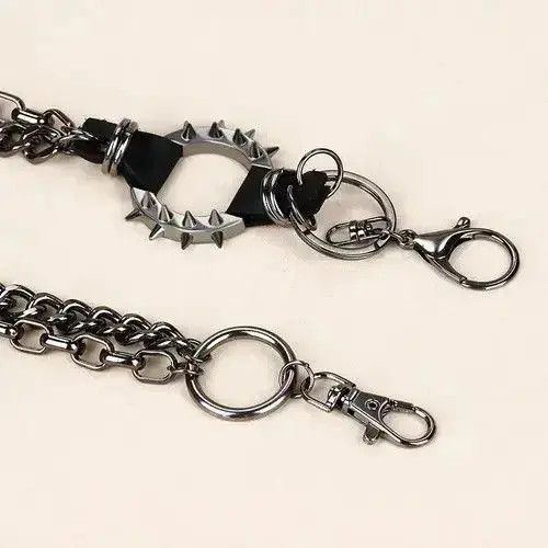 Jewelry Mizuki x Asaka Gun Balck Color Hip-hop Pants Belt Chains Size ONE SIZE - 4 Thumbnail