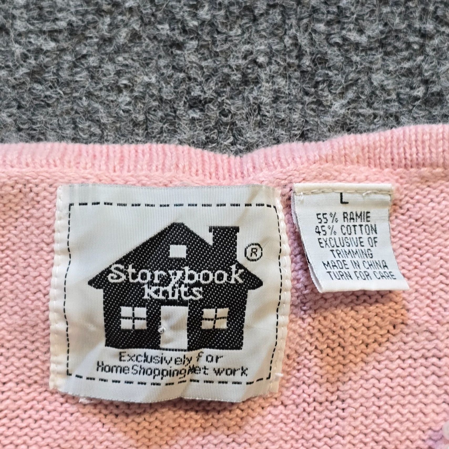 Vintage Storybook Knits Tank Womens Large Pink Beaded Sleeveless Cottage Core Size L / US 10 / IT 46 - 3 Thumbnail