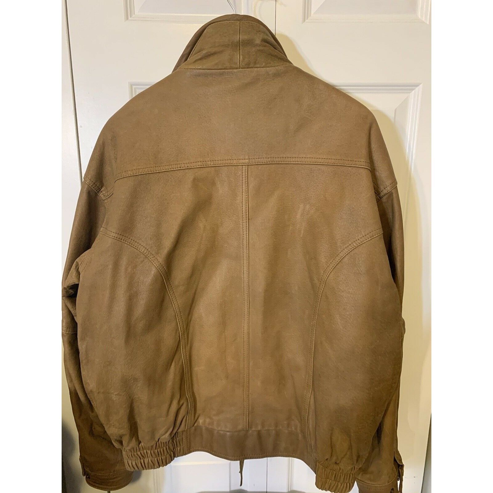 Vintage VINTAGE WALNUT BROWN Men’s Sz L LEATHER JACKET Heavy Size US L / EU 52-54 / 3 - 9 Thumbnail