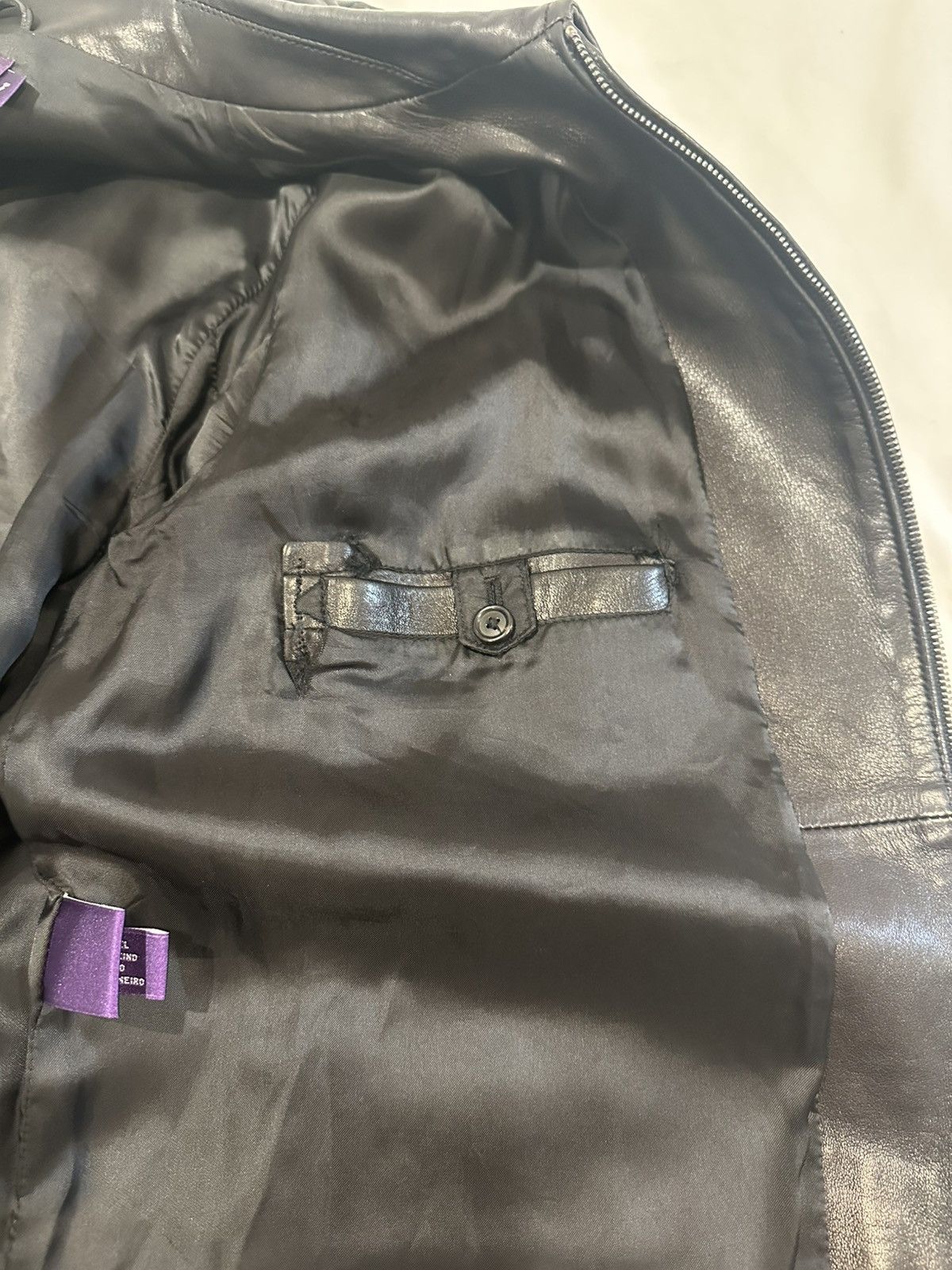 Ralph Lauren Purple Label Ralph Lauren Purple Label Black Lambskin Leather Jacket Size US L / EU 52-54 / 3 - 12 Thumbnail