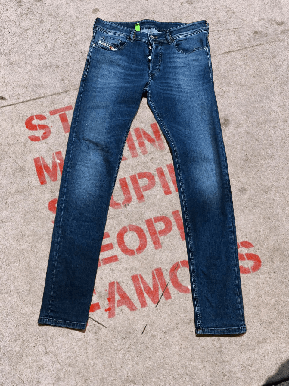 Diesel Diesel Sleenker Men Skinny Blue Denim Jeans Size US 32 / EU 48 - 1 Thumbnail