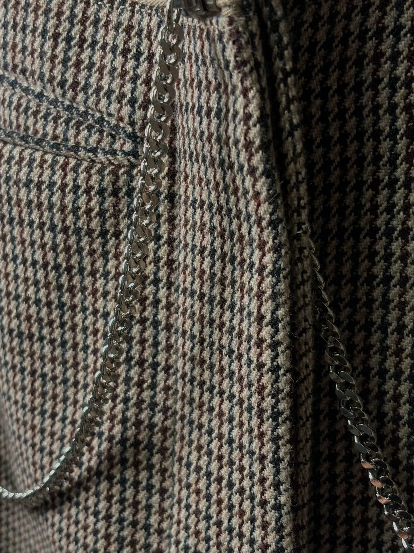 Alexander McQueen Alexander McQueen MCQ F/W12 Houndstooth Wool Zip Coat 40 Size S / US 4 / IT 40 - 4 Thumbnail