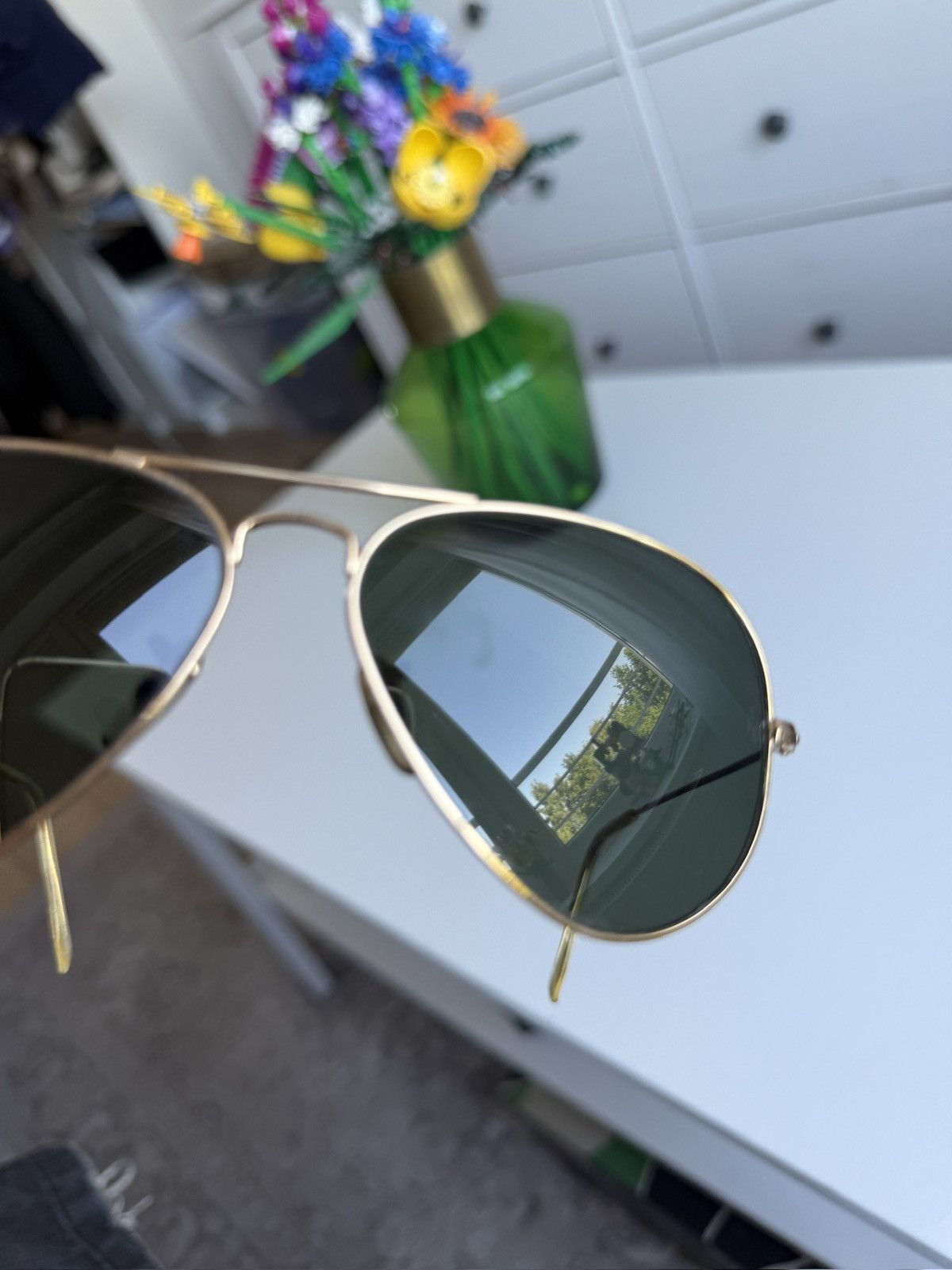 RayBan Vintage Ray-Ban gold aviator sunglasses military army retro Size ONE SIZE - 7 Thumbnail