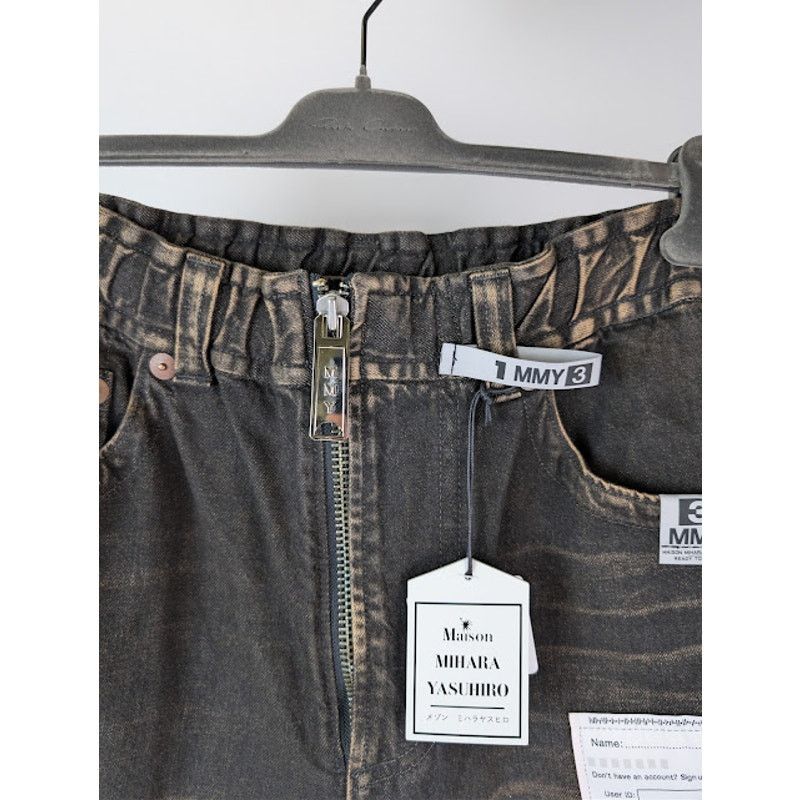 Maison MIHARA YASUHIRO o1rshd1 Amateur Sewn Wide Denim Jeans in Black Size US 32 / EU 48 - 7 Thumbnail