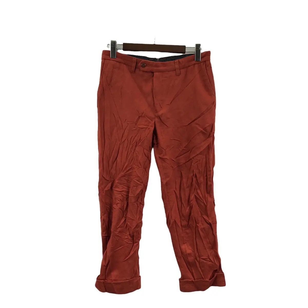 ADAM ET ROPE Vtg 90’ ADAM ET ROPE Orange Minimalist Pant Casual Trouser Size US 31 - 1 Thumbnail
