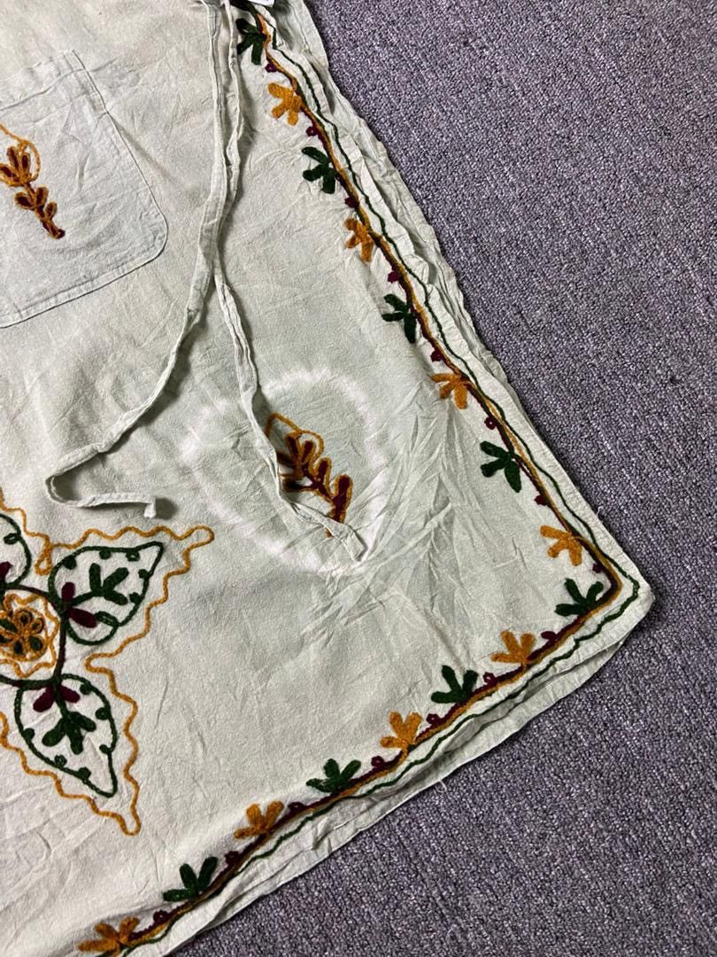 Japanese Brand Jagannath Embroidered Apron Long Dress (180) Size ONE SIZE - 9 Thumbnail