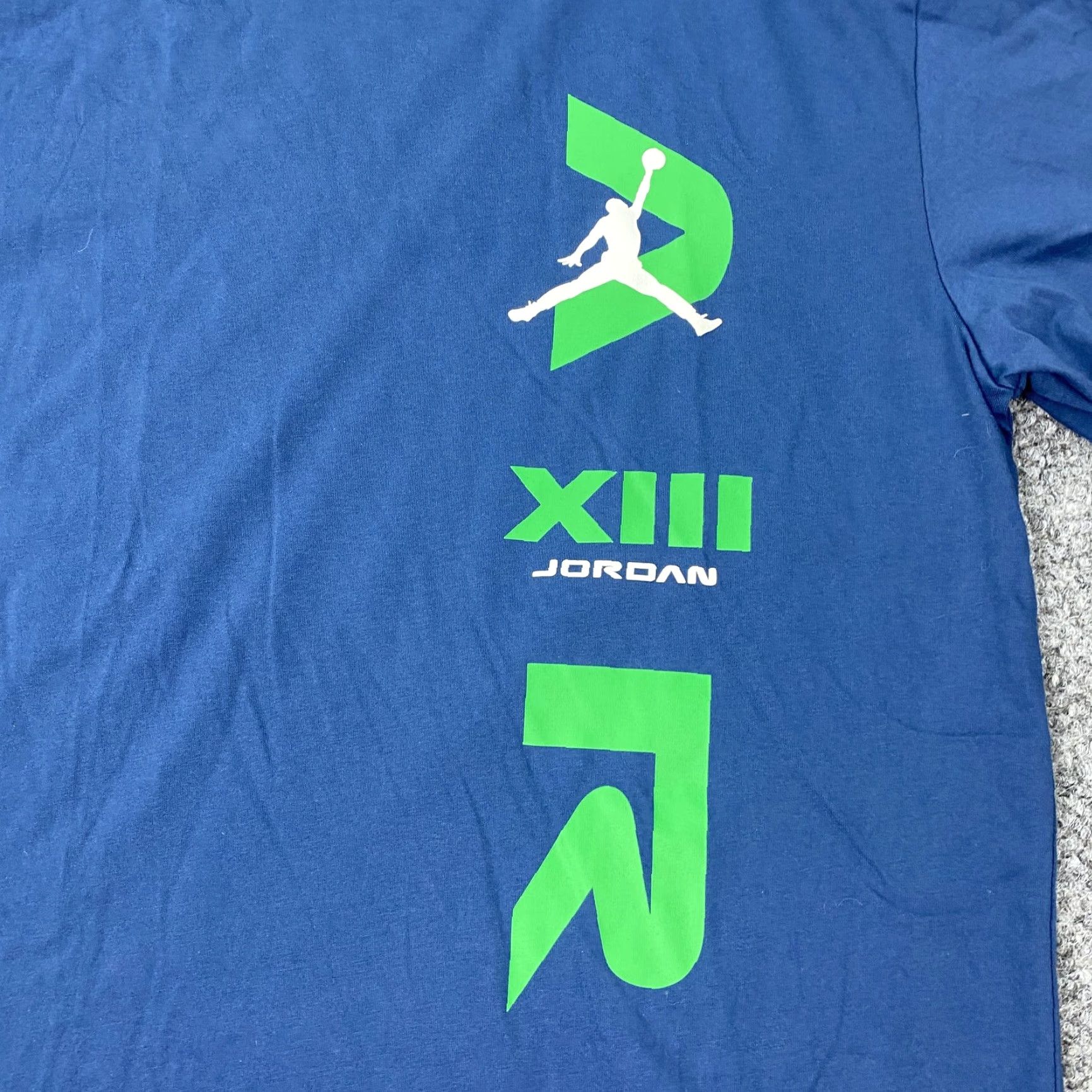 Jordan Brand Jordan Shirt Men Small Blue Graphic Tee Regular Fit Crew Neck Sports Streetwear Mens Size US S / EU 44-46 / 1 - 2 Thumbnail
