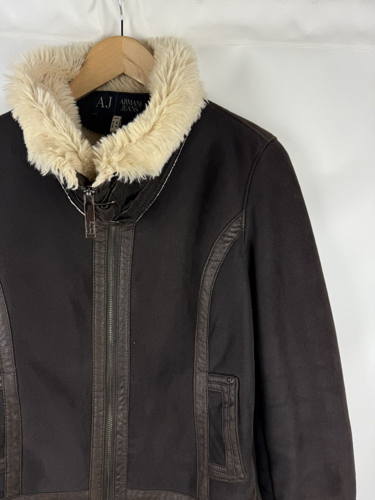 Armani Armani Jeans Ladies Faux Fur Aviator Y2K Bomber Jacket Size M / US 6-8 / IT 42-44 - 5 Thumbnail