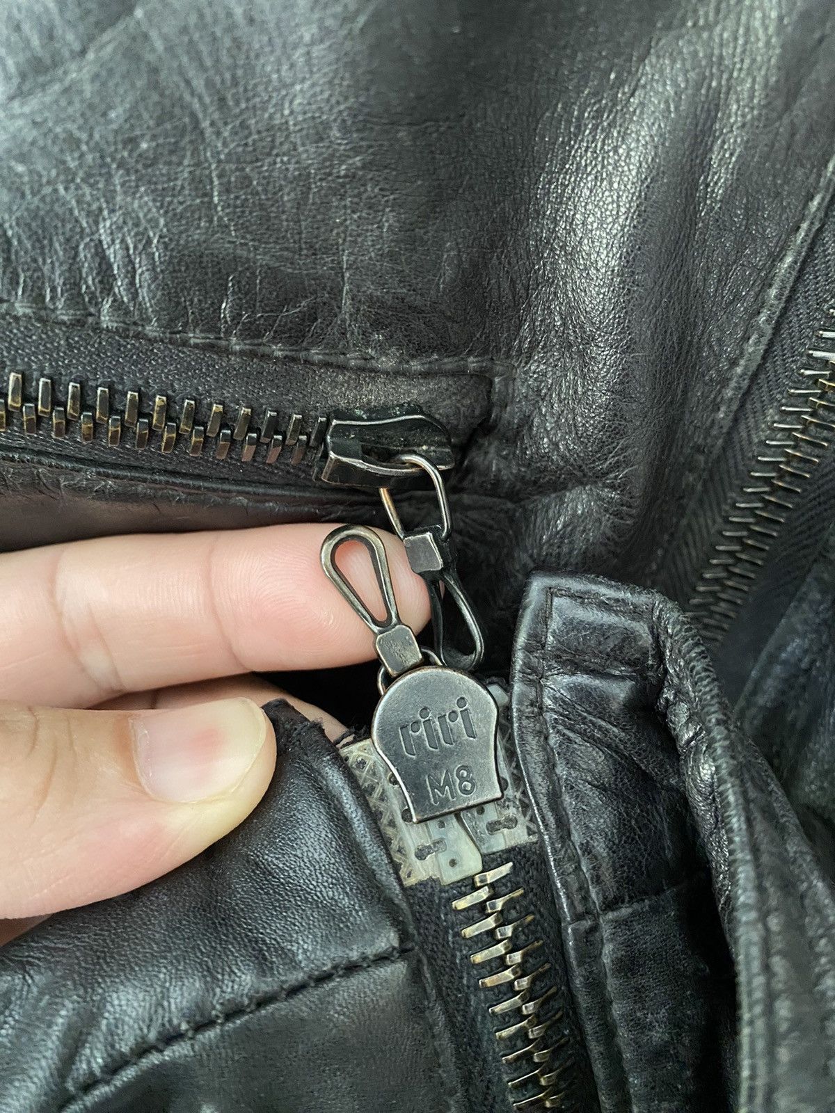 Shellac 🔥2000s Rider Multi zipper Leather Jacket Size US M / EU 48-50 / 2 - 10 Thumbnail