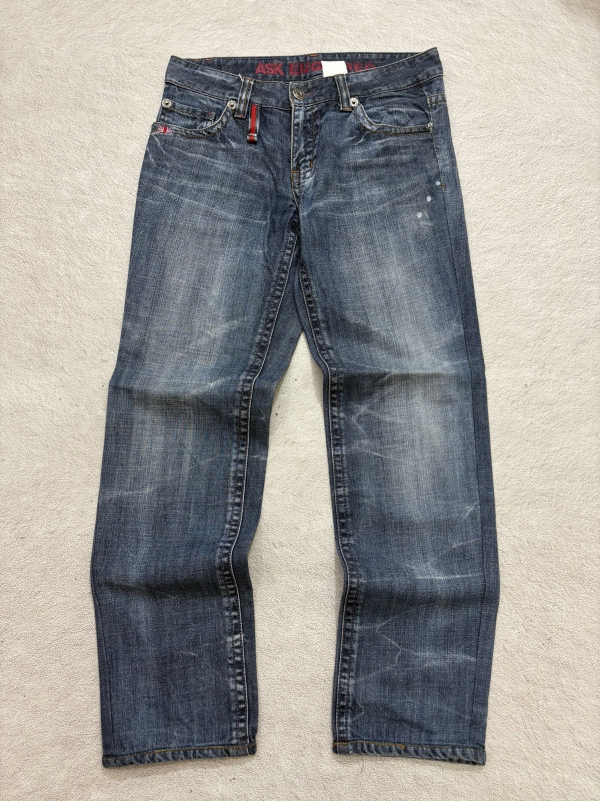 2000s Ask japan acid wash denim y2k style
