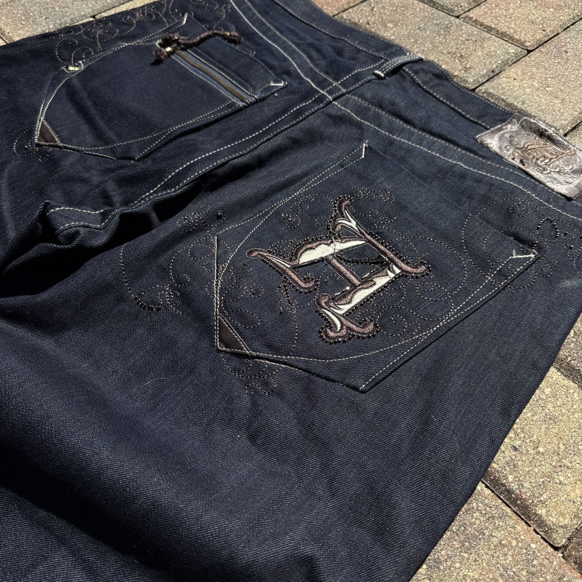Akademiks Y2K Baggy Akademiks Embroidered Dark Denim Jeans Size US 40 / EU 56 - 5 Thumbnail