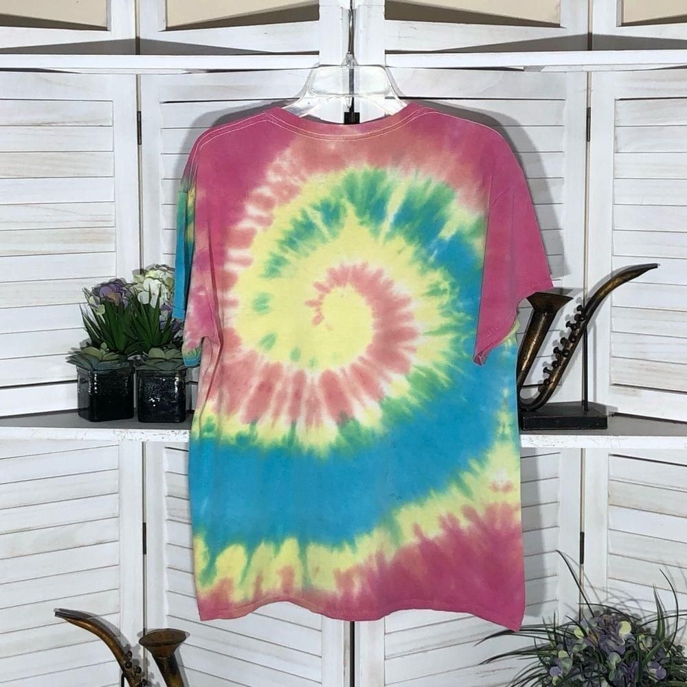 Jimi Hendrix pink yellow blue orange Jimi Hendrix tie dye cotton shirt L Size US L / EU 52-54 / 3 - 2 Thumbnail